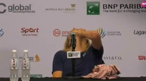 Moment îngrijorător la Singapore. VIDEO | Elinei Svitolina i s-a făcut rău în timpul conferinței de presă