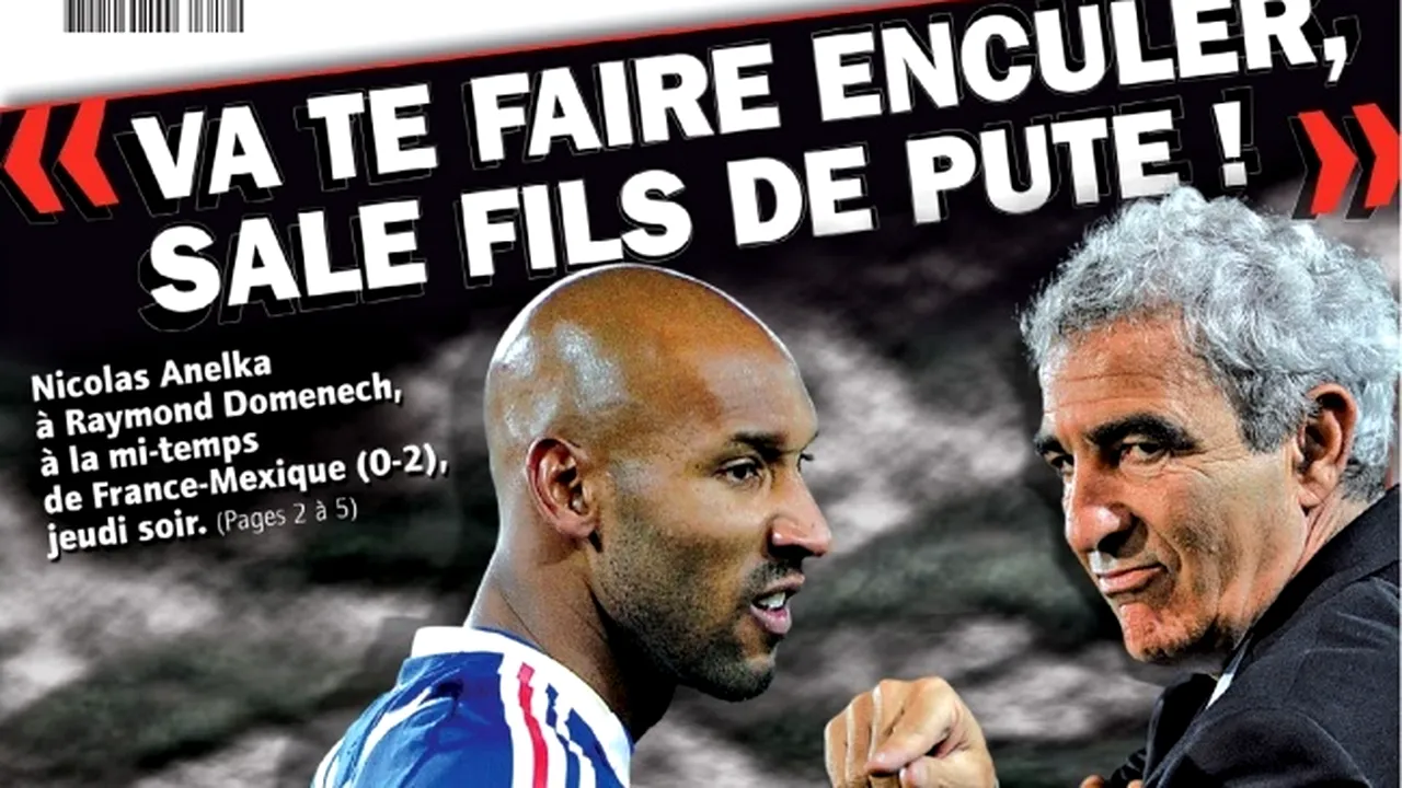 Franța stă să explodeze! **Domenech, atacat de jucători! Anelka: 