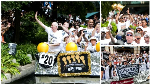 GALERIE FOTO | San Antonio Spurs a sărbătorit alături de peste 100.000 de fani câștigarea titlului în NBA