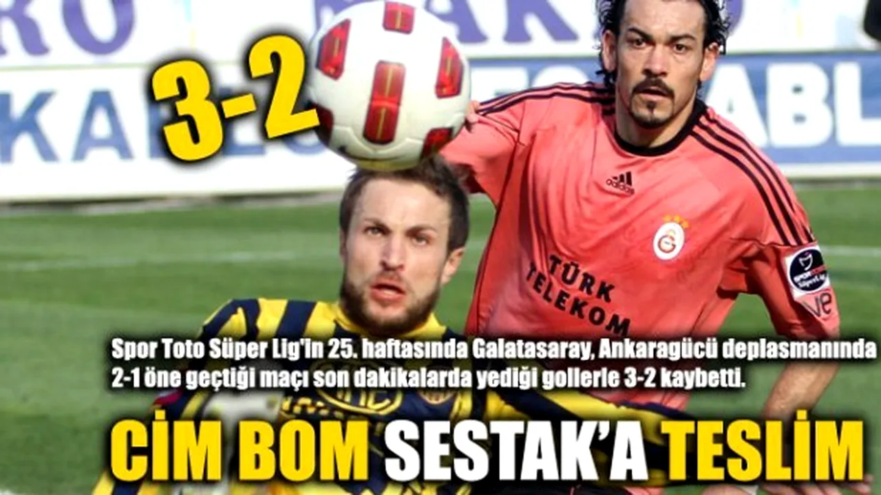 Răsturnare incredibilă de scor:** Ankaragucu - Galata 3-2!  Sestak, coșmarul lui Hagi