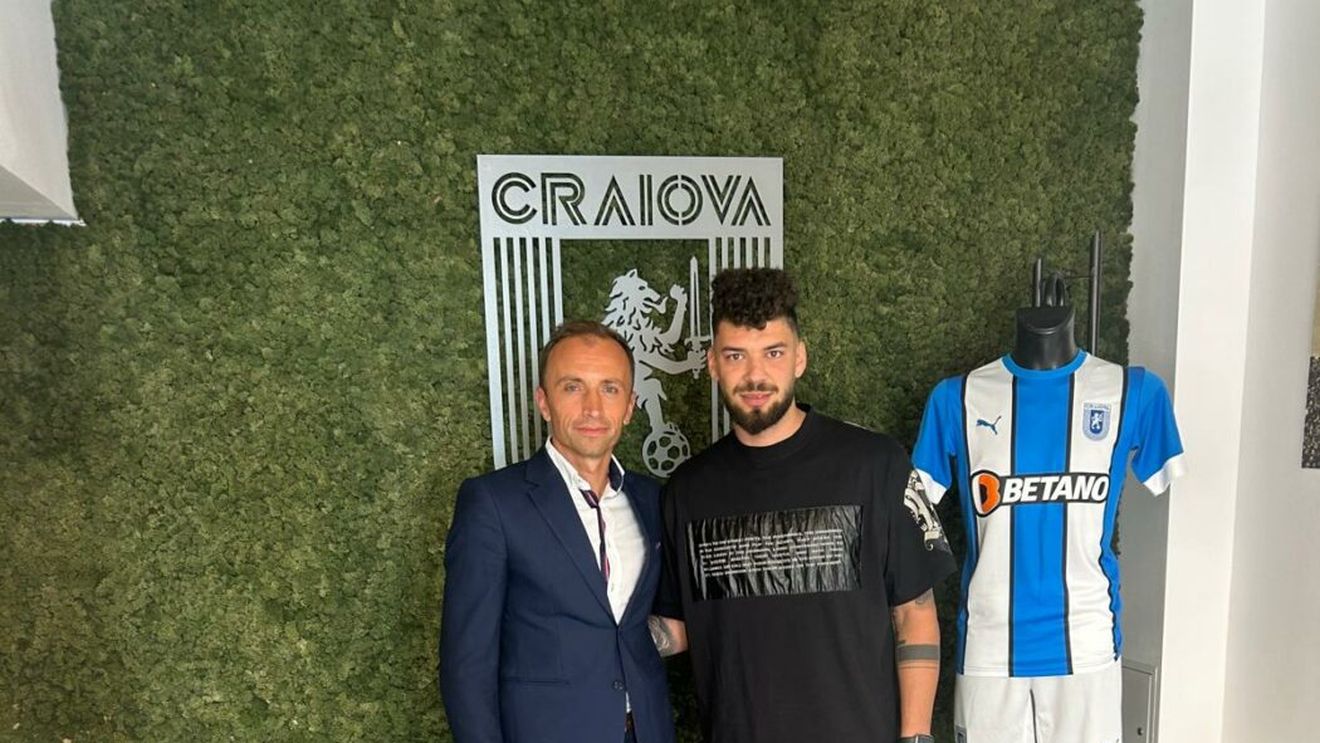 Ultimul venit la Universitatea Craiova, impresionat de fanii olteni: „Sper să luăm campionatul şi să ne bucurăm cu ei"
