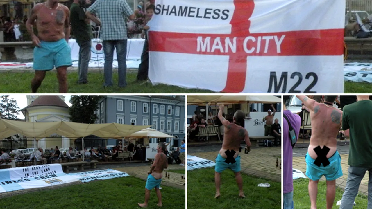 FOTO Cum pregătesc fanii lui City meciul cu Timișoara! 'Shameless citizens' și-au intrat în rol :)