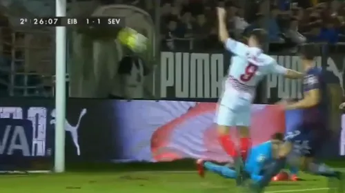 Cu siguranță a durut! VIDEO |  Kevin Gameiro, gol cu penisul în Eibar – Sevilla 1-1