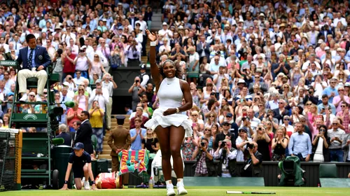 Victorie istorică pentru Serena Williams: 7-5, 6-3 cu Angelique Kerber în finala de la Wimbledon! Americanca a egalat RECORDUL de titluri de Grand Slam deținut de Steffi Graf
