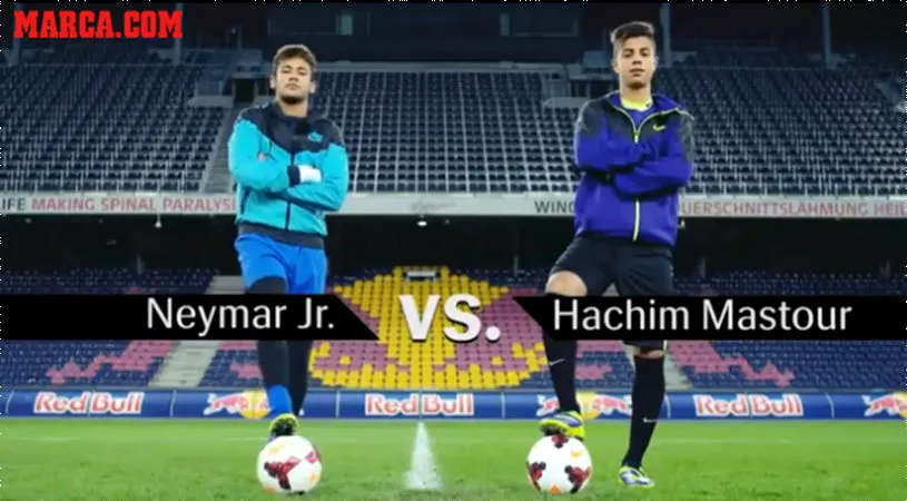 VIDEO | Neymar și Mastour s-au duelat în jonglerii. Reacția brazilianului: 