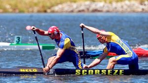 Echipajul masculin de canoe dublu, medalie de argint la CE din Portugalia