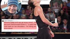 Halep, amenințată cu moartea pe Twitter de un danez gelos: "Vei muri". Specialiștii avertizează: "Este un psihopat sexual cu grad de risc". WTA, măsuri de siguranță sporite la Stuttgart. Danezul și-a cerut scuze lui Halep: "Îmi pare rău, nu o să mai fac niciodată"