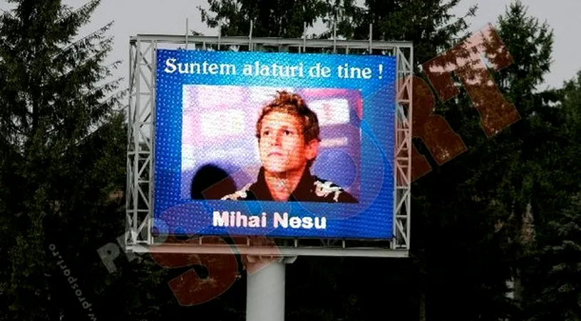 FOTO Liga 1 alături de Neșu!** Mesaje de încurajare afișate pe stadioanele din România