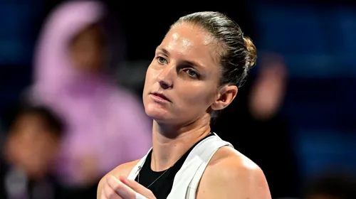 După ce a câștigat 9 meciuri în 9 zile, în România și Qatar, Karolina Pliskova a clacat! Cehoaica s-a retras înaintea semifinalei cu Iga Swiatek de la Doha