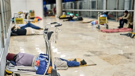 Drogații și persoanele fără adăpost au pus stăpânire pe cel mai mare aeroport din Spania. Pericol pentru turiști