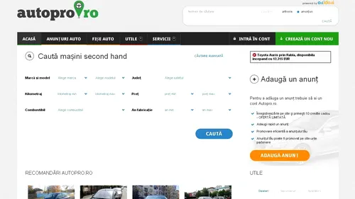 Autopro.ro, relansat: un format nou și modern, accesibil pentru toți utilizatorii