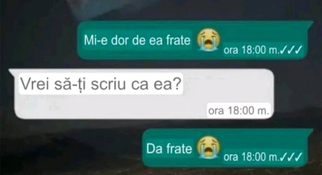 Bancul de vineri | „Mi-e dor de ea, frate”