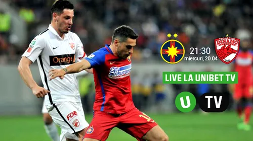 (P) Steaua – Dinamo la Unibet: meci live + pariuri live, pentru mai multa adrenalina