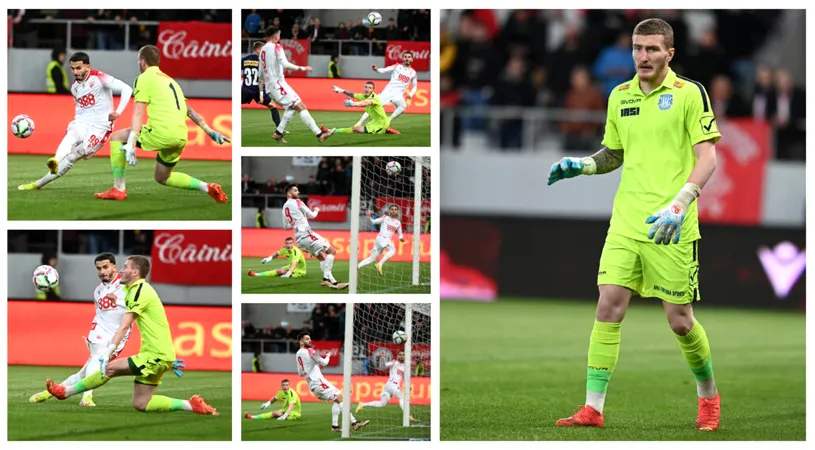 Ianoș Brînză, omul derby-urilor pentru Poli. După ce a fost titular cu Steaua, moldoveanul a revenit în poarta Iașiului și cu Dinamo. ”Am suferit, dar până la urmă e o victorie meritată”