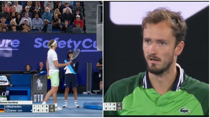 Tensiuni incredibile în a doua semifinală de la Australian Open! Alexander Zverev l-a atacat verbal pe Daniil Medvedev: „Se dă în spectacol". VIDEO
