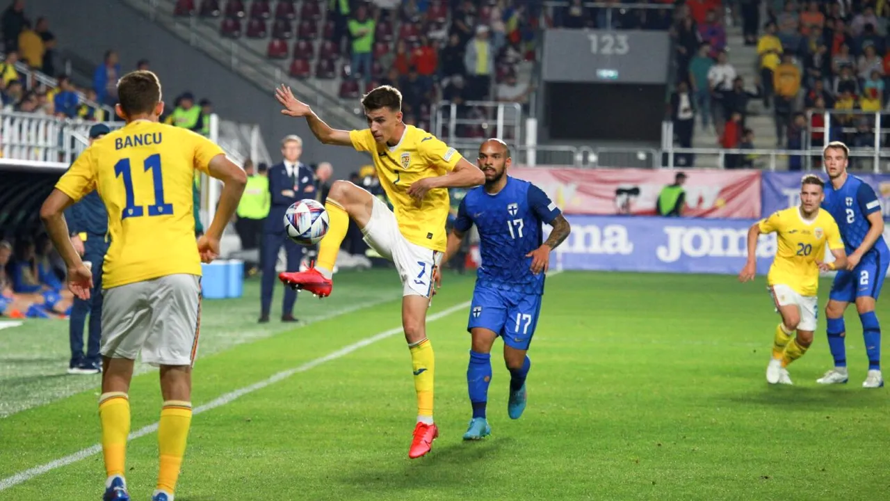 Octavian Popescu, aproape de o pasă de gol cu Finlanda! Edi Iordănescu este entuziasmat: „Va ajunge un fotbalist mare!”