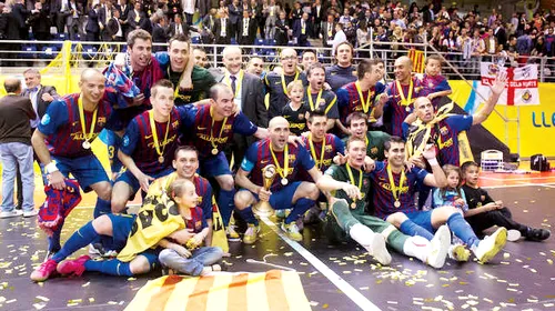 Nu e glumă, Barcelona a câștigat Liga la fotbal…în sală! ** De aproape 20 ani, clubul blaugrana are în fiecare sezon o campioană europeană!