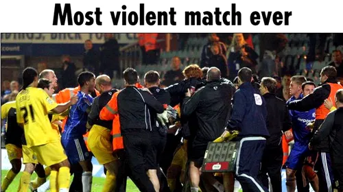 Englezii au spus-o: a fost cel mai violent meci din istorie!** VIDEO/ S-au luat la bătaie din cauza arbitrului!