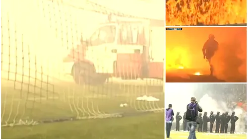 Incidente deosebit de grave la Cupa Bulgariei. VIDEO: Fanii lui au dat foc la stadion, meciul a fost întrerupt de trei ori. Moți a reușit eventul