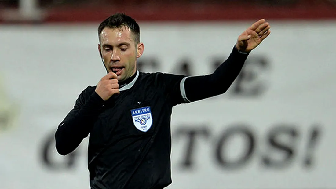 Centralul George Găman** arbitrează meciul tur al barajului ACS Poli - UTA