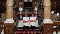 David Popovici și Pan Zhanle, în vizită la Castelul Peleș! Imagini inedite cu cei doi campioni