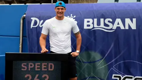 Serva lui=TSUNAMI!** Un tenismen australian deține recordul pentru cel mai rapid serviciu din tenis: 263 km/h