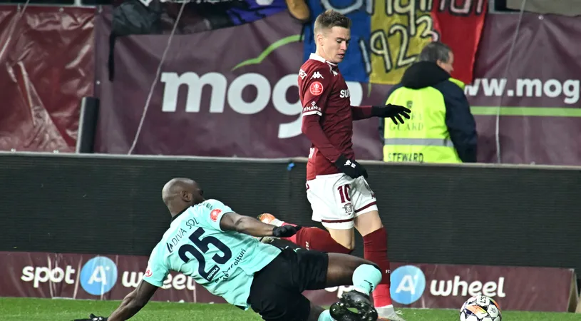 Claudiu Petrila a recunoscut tot după ce vedeta Boupendza i-a „furat” penalty-ul în Rapid - UTA 2-0: „Am vrut amândoi să batem!”