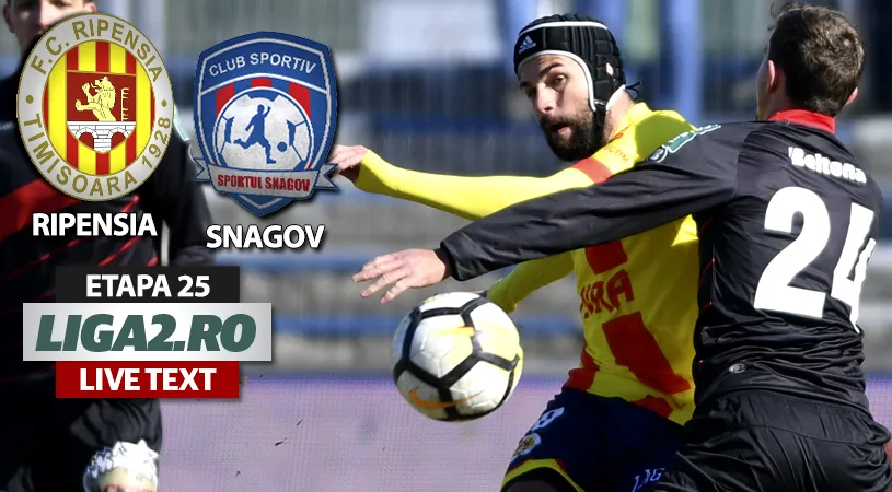 Dubla lui Alexandru Ioniță readuce Snagovul pe primul loc!** Ripensia a alergat în gol cu Sportul și demonstrează că poziția aproape de retrogradare nu e întâmplătoare