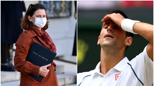 Roxana Mărăcineanu, lovitură sub centură pentru Novak Djokovic! Ministrului Sportului din Franța îl contrazice pe șeful federației în legătură cu participarea jucătorilor nevaccinați la Roland Garros