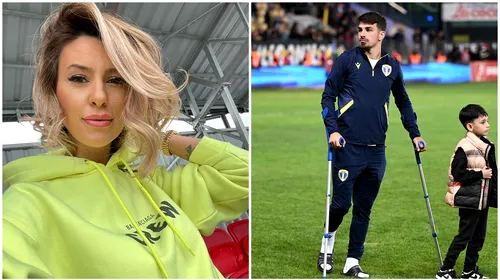 Mesajul transmis de către soția lui Sergiu Hanca după ce fotbalistul a sfârșit în cârje după Petrolul – FCSB: „Ce seară!”