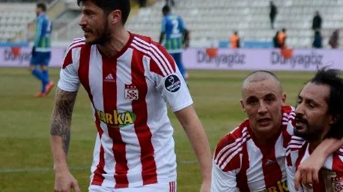Cristi Tănase a jucat 45 de minute pentru Sivasspor. Echipa lui „Dodel” mai are doar șanse teoretice să evite retrogradarea
