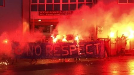 Fanii lui CFR Cluj, protest înaintea partidei cu FCSB! Suporterii ardeleni au ironizat UEFA, după arbitrajul din partida cu Young Boys