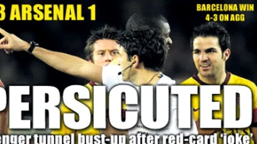 Van Persie, despre eliminarea din meciul cu Barcelona:** „O glumă proastă”