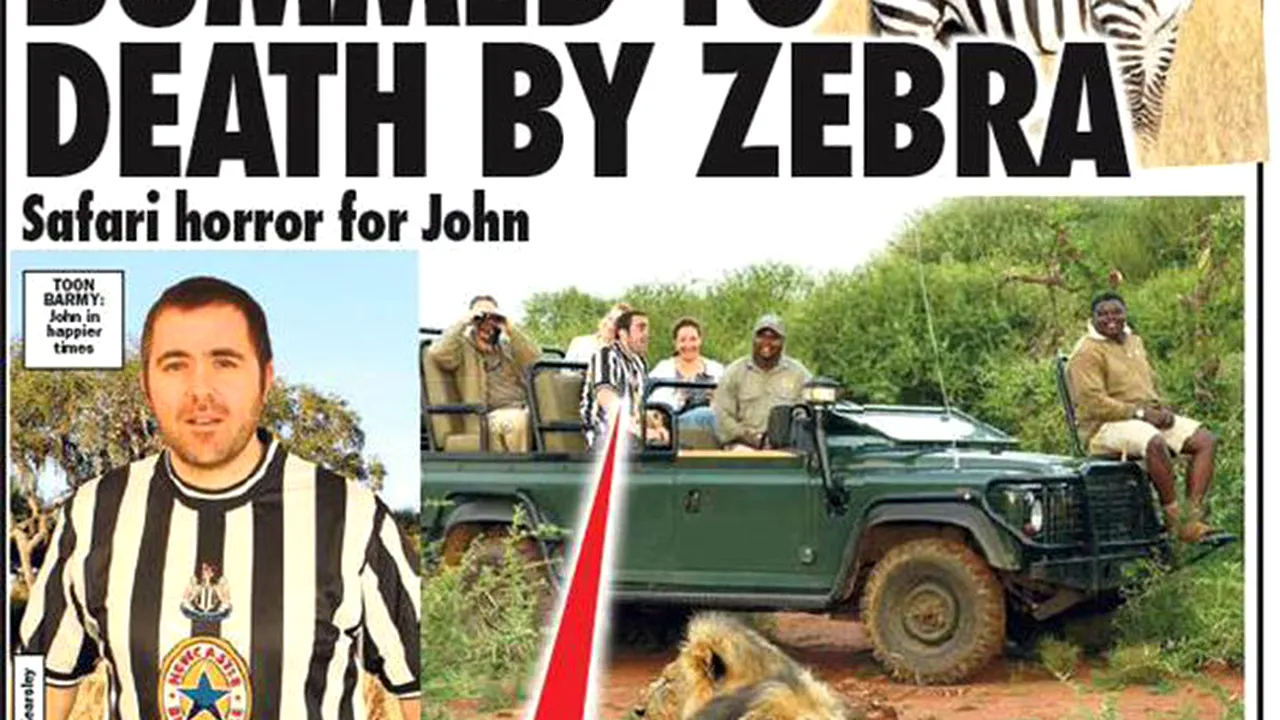 Un suporter al lui Newcastle a fost ucis de o zebră în timpul unui safari în Tanzania