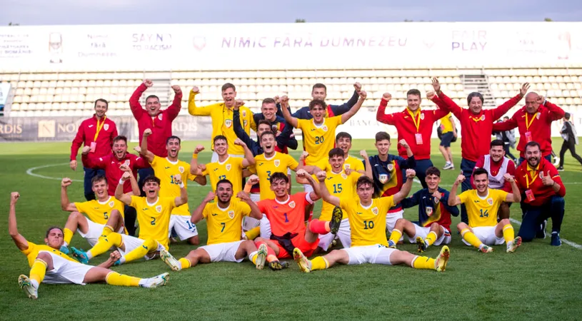 România U19 a învins Austria în meci decisiv și s-a calificat la Turul de Elită! Pelici a aliniat în primul ”11” cinci jucători din Liga 2: ”Am reușit împreună acum”