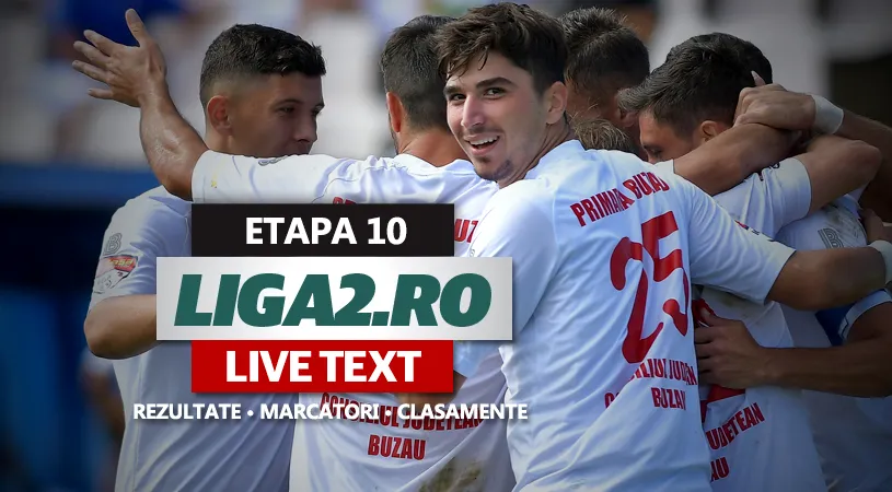 Liga 2, etapa 10 | Șelimbăr produce surpriza și îi produce Concordiei Chiajna prima înfrângere în acest sezon. FC Buzău a dat de pământ cu Dacia Unirea. Toate rezultatele