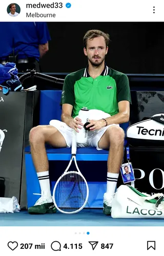 I-au golit conturile rusului Daniil Medvedev. I-au dat cea mai mare amendă din istoria Australian Open