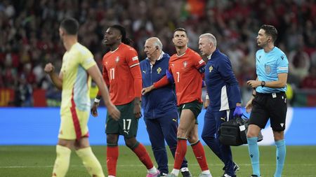 Cristiano Ronaldo s-a accidentat în finala Ligii Națiunilor, după ce a marcat împotriva Spaniei. Cum a reacționat tot stadionul