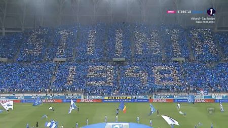 GALERIE FOTO & VIDEO | Coregrafie superbă afișată de fanii olteni pe "Ion Oblemenco", la debutul lui Victor Pițurcă