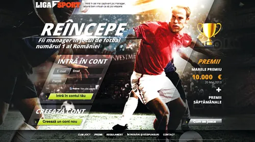 Peste 15.000 de echipe înscrise deja în Liga ProSport! Premii de peste 10.000 de euro în cel mai tare manager online