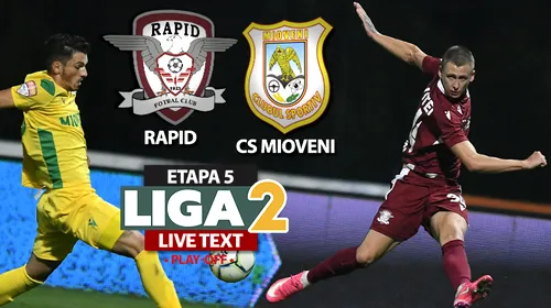 Rapid și CS Mioveni termină la egalitate la Mogoșoaia și giuleștenii rămân la doar un punct în fața argeșenilor, pe locul 2 din play-off, direct promovabil