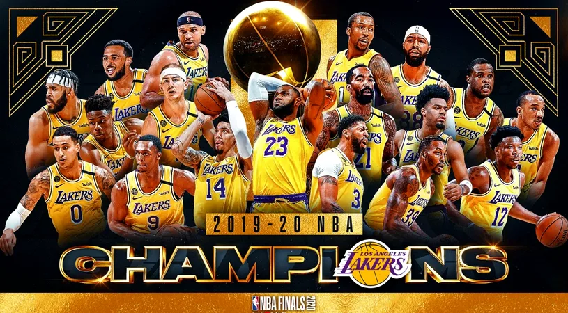 Los Angeles Lakers a luat titlul în NBA pentru a 17-a oară! LeBron James, cel mai bun om al finalei de la Orlando + Omagiu pentru Kobe Bryant