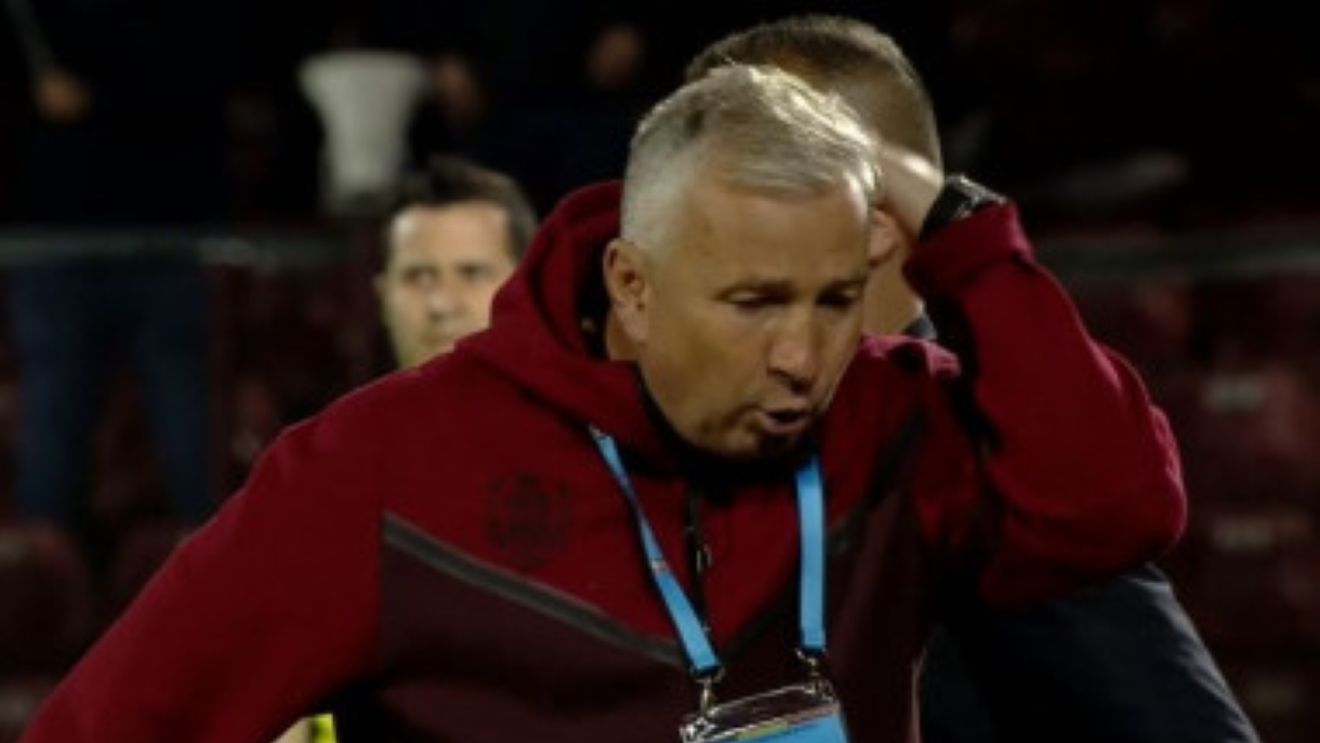 Dan Petrescu nu se poate abține! A început să urle la arbitru și a văzut cartonașul roșu, în CFR Cluj - Unirea Slobozia