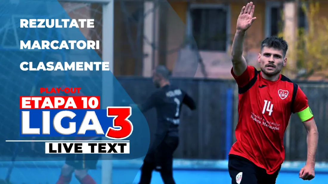 Liga 3, ultima etapă din play-out | Opt meciuri se dispută ACUM. Se decis ultimele retrogradate