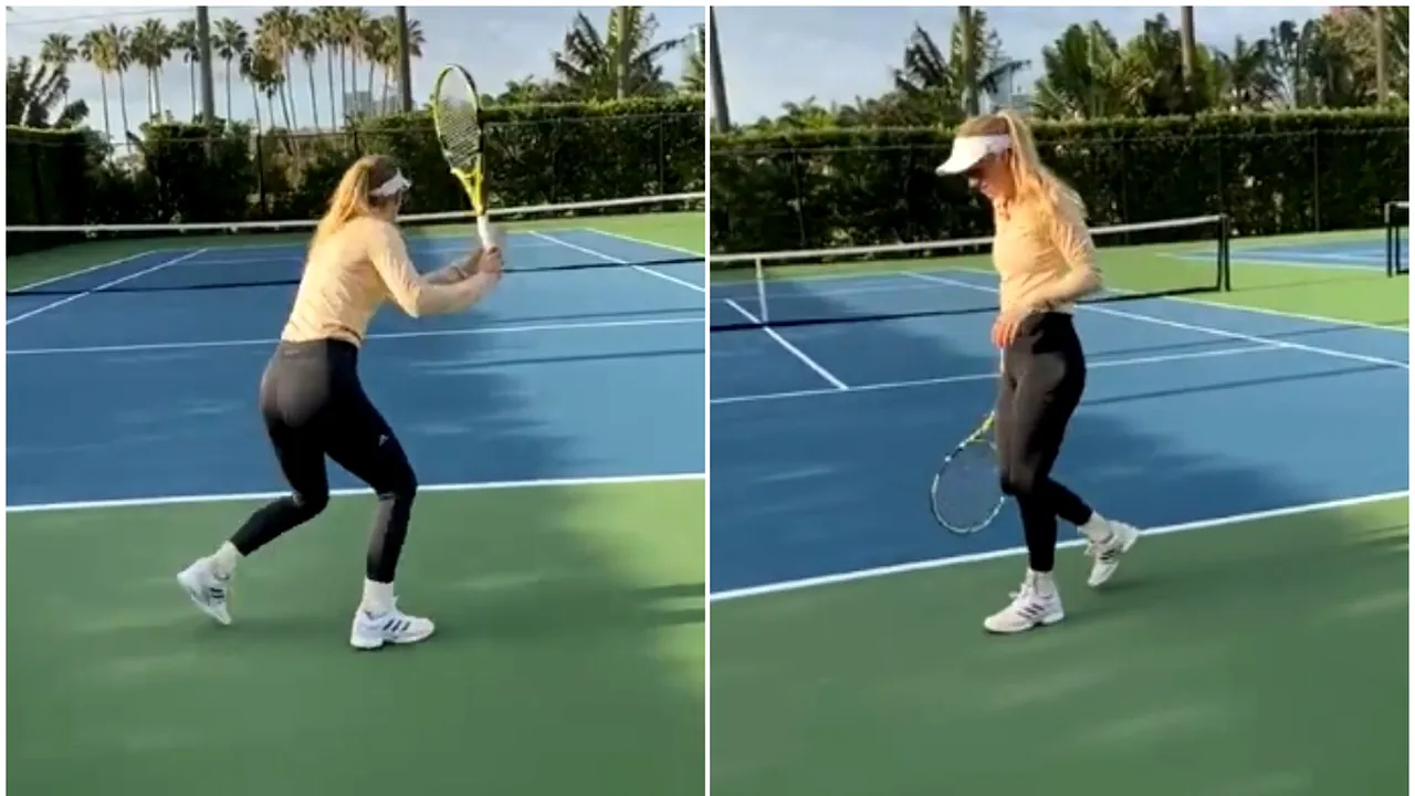 Caroline Wozniacki, imaginea zilei la Miami: „Pregătită de revenire!