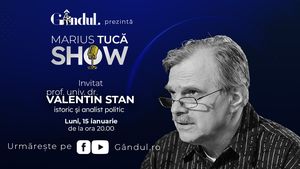Marius Tucă Show începe luni, 15 ianuarie, de la ora 20.00, live pe gandul.ro. Invitat: prof. univ. dr. Valentin Stan