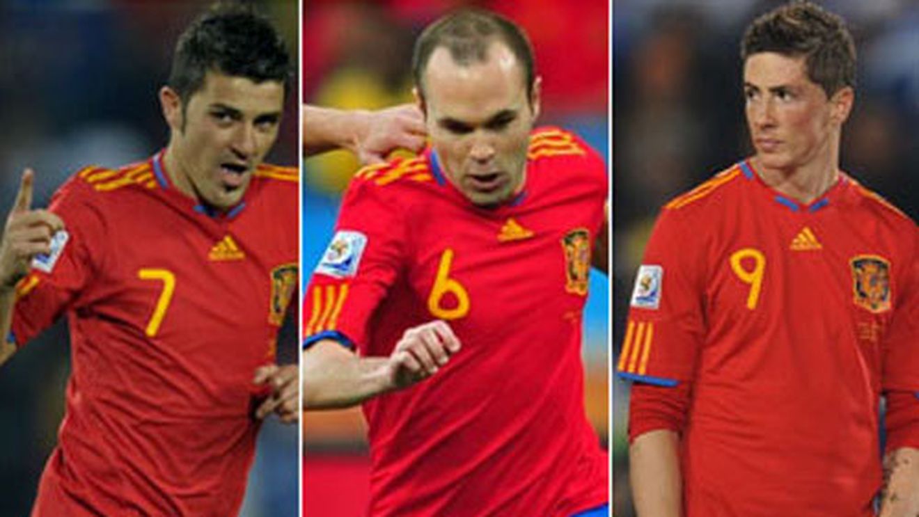 Furia Roja, gata de spectacol! "Un trident pentru prima finală"  Villa, Iniesta și Torres, din primul minut