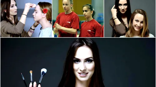 VIDEO REPORTAJ | Fostă campioană europeană la bârnă, acum make-up artist valoros. Alina Stănculescu a făcut o demonstrație a talentului său pe prietena și colega Sandra Izbașa, în studioul ProSport