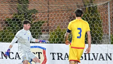 Codruț Sandu, singurul fotbalist din Liga 2 integralist în România U20 – Polonia U20. Portarul Corvinului a încasat gol direct din corner