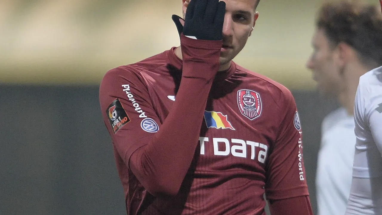 Premiul lui Țucudean. Atacantul a făcut show și a marcat primul hattrick la CFR. Campioana s-a distrat cu FC Voluntari, 5-0